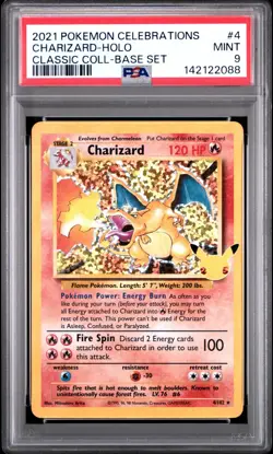 PSA 9 CHARIZARD 4/102 HOLO CELEBRATIONS CLASSIC COLLECTION POKEMON 🔥 - Image 1