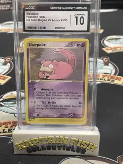 2004 Pokemon Ex Team Magma Vs Aqua Slowpoke #45/96 CGC 10 - Image 1