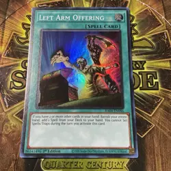 RA04-EN086 LEFT ARM OFFERING SUPER RARE 1ST EDITION YuGiOh CARD - Image 1