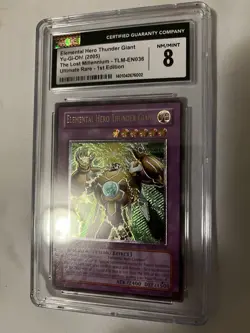 Yu-Gi-Oh! Elemental Hero Thunder Giant 1st Edition EURO Ultimate Rare CGS 8 - Image 1