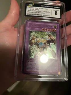 Yu-Gi-Oh! Elemental Hero Thunder Giant 1st Edition EURO Ultimate Rare CGS 8 - Image 5