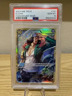 2022 ONE PIECE ENGLISH PARAMOUNT WAR KUZAN OP02-121 PSA 10 - Image 1
