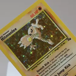 Pokemon TCG - Hitmonlee 7/62 Fossil Holo Rare WOTC 1999 - MP - Image 1