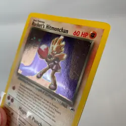 SWIRL Rockets Hitmonchan 11/132 Gym Heroes Set Holo Pokemon Card LP - Image 4