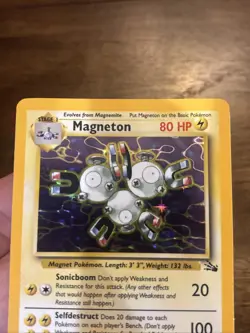 Magneton 11/62 HOLO Rare Fossil Set WOTC Vintage 1999 Pokemon Card Near Mint - Image 2