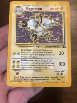 Magneton 11/62 HOLO Rare Fossil Set WOTC Vintage 1999 Pokemon Card Near Mint - Image 3