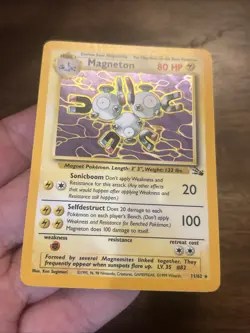 Magneton 11/62 HOLO Rare Fossil Set WOTC Vintage 1999 Pokemon Card Near Mint - Image 4