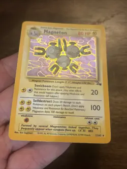 Magneton 11/62 HOLO Rare Fossil Set WOTC Vintage 1999 Pokemon Card Near Mint - Image 5