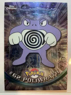 Poliwrath Pokemon TCG #62 Topps Chrome Card Series 1 - Image 1