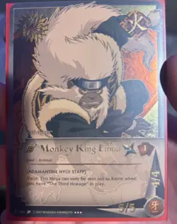 Naruto CCG Monkey King Enma Foil Card #164 2002 Edition - Image 1