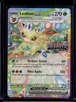 2025 Pokemon Prismatic Evolutions Leafeon ex Promos Surprise Box Promo #006/131 - Image 1