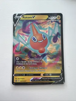 Pokemon TCG Rotom V SWSH257 Black Star Promo Ultra Holo Rare Full Art NM - Image 1