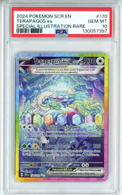 PSA GEM MT 10 Pokemon TCG Terapagos ex 170/142 Sv07: Stellar Crown Holo SIR - Image 1