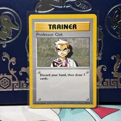 Professor Oak Uncommon Unlimited Base Set (Shadowless) 088/102 NM Pokemon TCG - Image 1