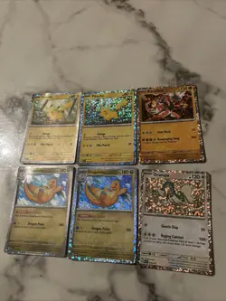 Mixed Lot of Holographic Pokemon Cards Holo Rare Pikachu And Dragonite And More - Image 1