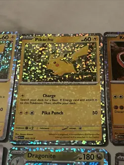 Mixed Lot of Holographic Pokemon Cards Holo Rare Pikachu And Dragonite And More - Image 3