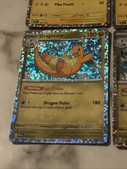 Mixed Lot of Holographic Pokemon Cards Holo Rare Pikachu And Dragonite And More - Image 5