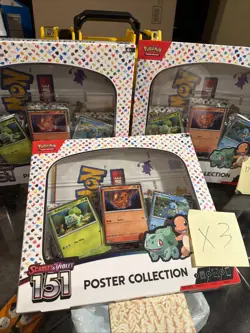 Pokemon TCG Scarlet & Violet 151 Poster Collection Factory Sealed X3 - Image 1