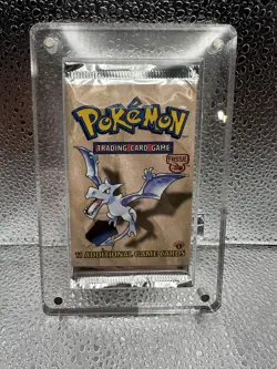 1st Edition Pokemon Fossil Booster Pack Aerodactyl Artwork Sealed - LIKELY LIGHT - Image 1