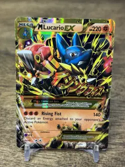Pokemon TCG Mega M Lucario EX Secret Rare Card XY Furious Fists 113/111 - Image 1