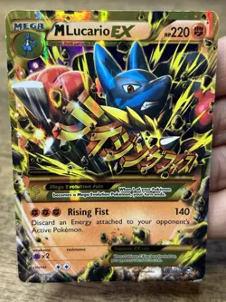 Pokemon TCG Mega M Lucario EX Secret Rare Card XY Furious Fists 113/111 - Image 3