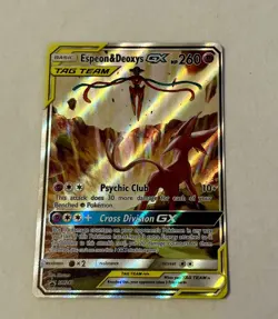 Espeon & Deoxys GX SM240 Sm Holo Pokemon Tag Team - Image 1