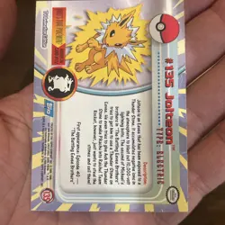 2000 Topps Pokemon Series 3 #135 Jolteon TV Animation Edition Blue Vintage - Image 5