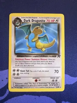 2000 Pokemon Team Rocket Dark Dragonite 22/82 Rare WOTC Wizards NM VLP #22 - Image 1