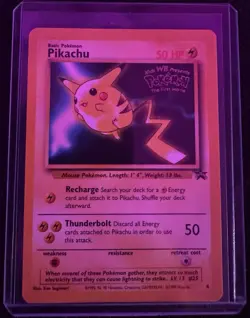 1999 Pokemon First Movie Ever Black Star Promo Pikachu #4 Near Mint/Never played - Image 1