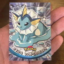 2000 Topps Pokemon TV Animation Edition Series 3 Non Holo #134 Vaporeon - Image 1