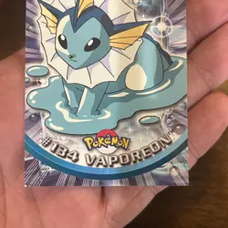 2000 Topps Pokemon TV Animation Edition Series 3 Non Holo #134 Vaporeon - Image 3