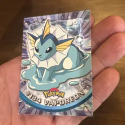 2000 Topps Pokemon TV Animation Edition Series 3 Non Holo #134 Vaporeon - Image 5