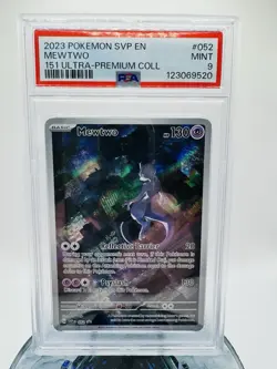 2023 POKEMON SVP EN-SV BLACK STAR PROMO 151 ULTRA-PREM COLL #052 MEWTWO PSA 9 - Image 1