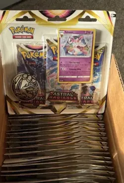 Pokemon TCG Sword and Shield Astral Radiance - Sylveon - 3 Booster Blister Packs - Image 1