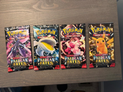 Pokemon TCG S&V Paldean Fates Sealed Booster Pack Lot of 4, Art Set - Image 1