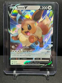 Eevee V 108/159 Ultra Rare Holo Pokemon 2023 Crown Zenith NM - Image 1