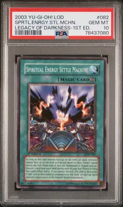 Yugioh Spiritual Energy Settle Machine LOD-082 1st Edition PSA 10 - Image 1
