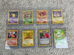 Lot of 8 Vintage 1999-2000 Wizards Pokemon TCG Team Rocket Heroes Base Set - Image 1