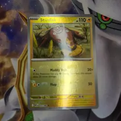 Pokemon Stunfisk Master Ball Reverse Holo 035/086 Near Mint - Image 1