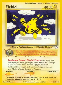 Elekid - 22/111 - Pokemon Neo Genesis Unlimited Rare Card WOTC LP - Image 1