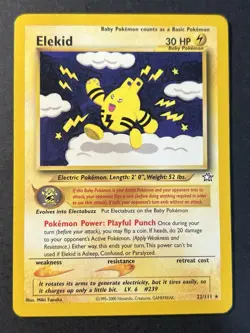 Elekid 22/111 Neo Genesis Rare - Pokemon Card LP - Image 1