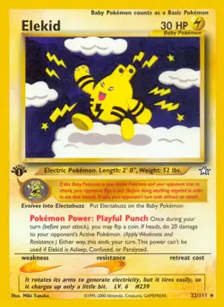 Elekid - 22/111 - Pokemon Neo Genesis 1st Edition Rare Card WOTC LP - Image 1