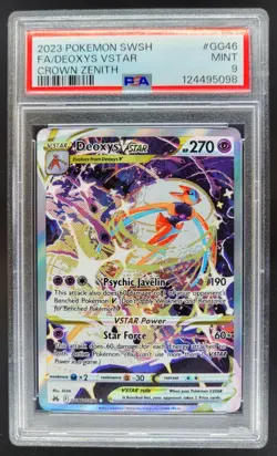 2023 Pokemon Sword & Shield Crown Zenith Deoxys VST Galarian Gallery PSA 9 FM2 - Image 1