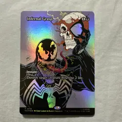 MTG: Spider-Man - Infernal Grasp (Borderless) Eternal-Legal Foil M 0018 - Image 1