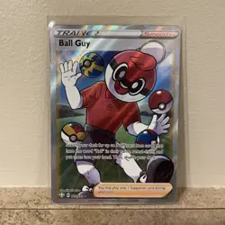 Ball Guy 065/072 Shining Fates Full Art Ultra Rare Pokemon TCG- NM Trainer 2021 - Image 1