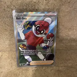 Ball Guy 065/072 Shining Fates Full Art Ultra Rare Pokemon TCG- NM Trainer 2021 - Image 2