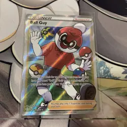Ball Guy 065/072 Shining Fates Full Art Ultra Rare Pokemon TCG- NM Trainer 2021 - Image 3