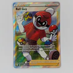 Ball Guy 065/072 Shining Fates NM Full Art Trainer Pokemon TCG Card Ultra Rare - Image 1