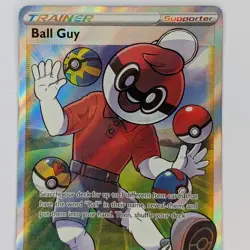 Ball Guy 065/072 Shining Fates NM Full Art Trainer Pokemon TCG Card Ultra Rare - Image 2
