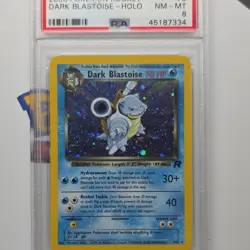 Pokemon Dark Blastoise 3/82 Team Rocket Holo Rare 2000 70 HP PSA 8 TCG Card - Image 1